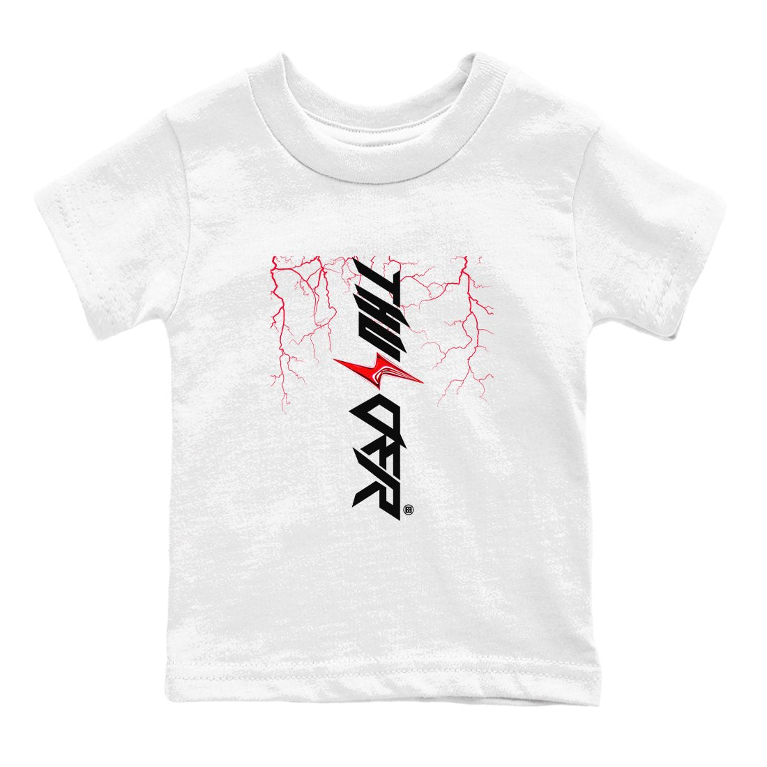 4s Red Thunder shirts to match jordans Lightning Thunder sneaker match tees Air Jordan 4 Red Thunder SNRT Sneaker Tees streetwear brand Baby and Youth White 2 cotton tee