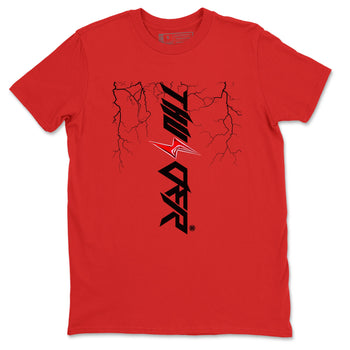 4s Red Thunder shirts to match jordans Lightning Thunder sneaker match tees Air Jordan 4 Red Thunder SNRT Sneaker Tees streetwear brand Red 2 unisex cotton tee