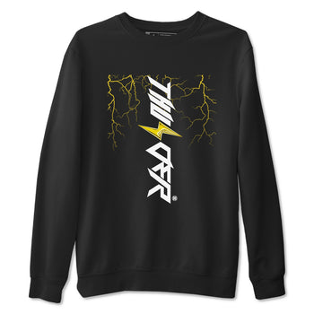 AJ4 Thunder shirts to match jordans Lightning Thunder sneaker match tees Air Jordan 4 Thunder SNRT Sneaker Tees streetwear brand Black 2 unisex cotton tee