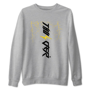 AJ4 Thunder shirts to match jordans Lightning Thunder sneaker match tees Air Jordan 4 Thunder SNRT Sneaker Tees streetwear brand Heather Grey 2 unisex cotton tee