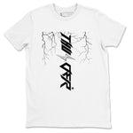 AJ4 White Thunder shirts to match jordans Lightning Thunder sneaker match tees Air Jordan 4 White Thunder SNRT Sneaker Tees streetwear brand White 2 unisex cotton tee