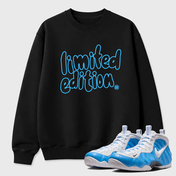 Best Sneakerfit Graphic Tee. Graphic Outfits. Sneaker Tees To Match Air Foamposite Pro University Blue Sneakers  Limited Edition Tee Black 1