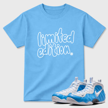 Best Sneakerfit Graphic Tee. Graphic Outfits. Sneaker Tees To Match Air Foamposite Pro University Blue Sneakers  Limited Edition Tee Carolina Blue 1