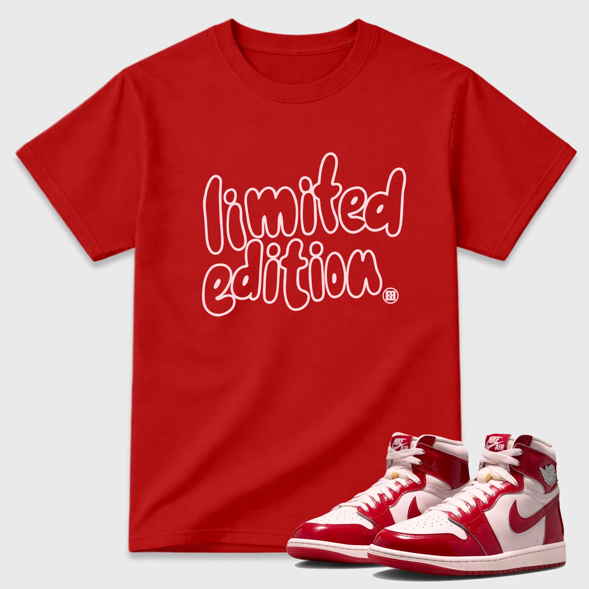 Limited Edition Graphic T-Shirt featuring original streetwear artwork designed to match the Air Jordan 1 Nails and Grails. Red 1 Graphic T-Shirt.