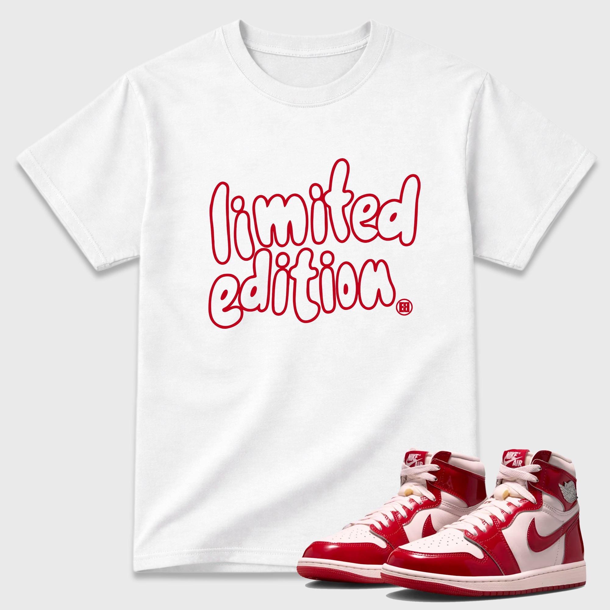 Limited Edition Graphic T-Shirt featuring original streetwear artwork designed to match the Air Jordan 1 Nails and Grails. White 1 Graphic T-Shirt.