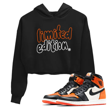 Sneaker match tees – Sneaker Tees To Match Air Jordan 1 Shattered Backboard Shoes – Limited Edition Crop T-Shirt Black 1