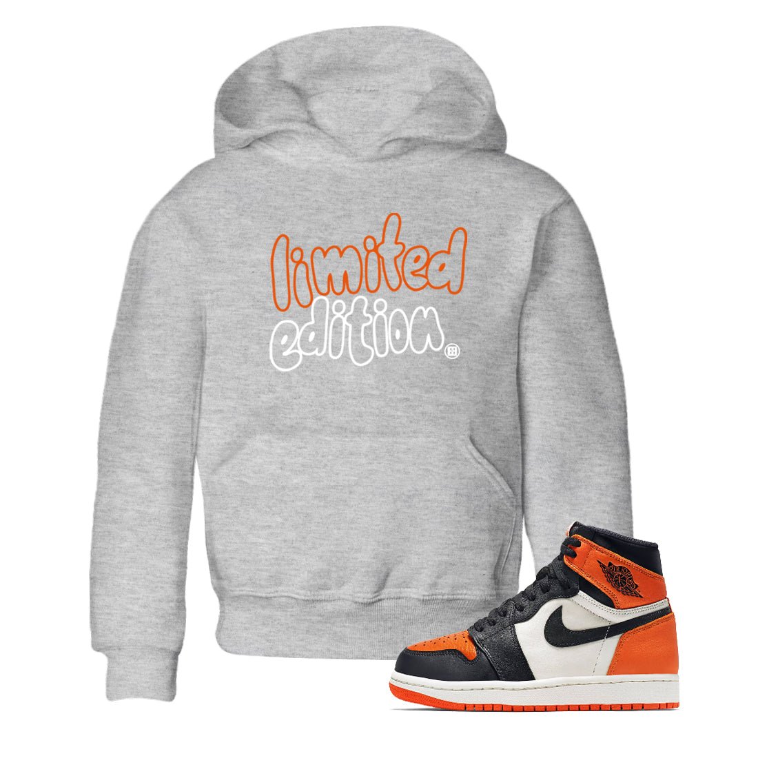Sneaker match tees – Sneaker Tees To Match Air Jordan 1 Shattered Backboard Shoes – Limited Edition Kids T-Shirt Heather Grey 1