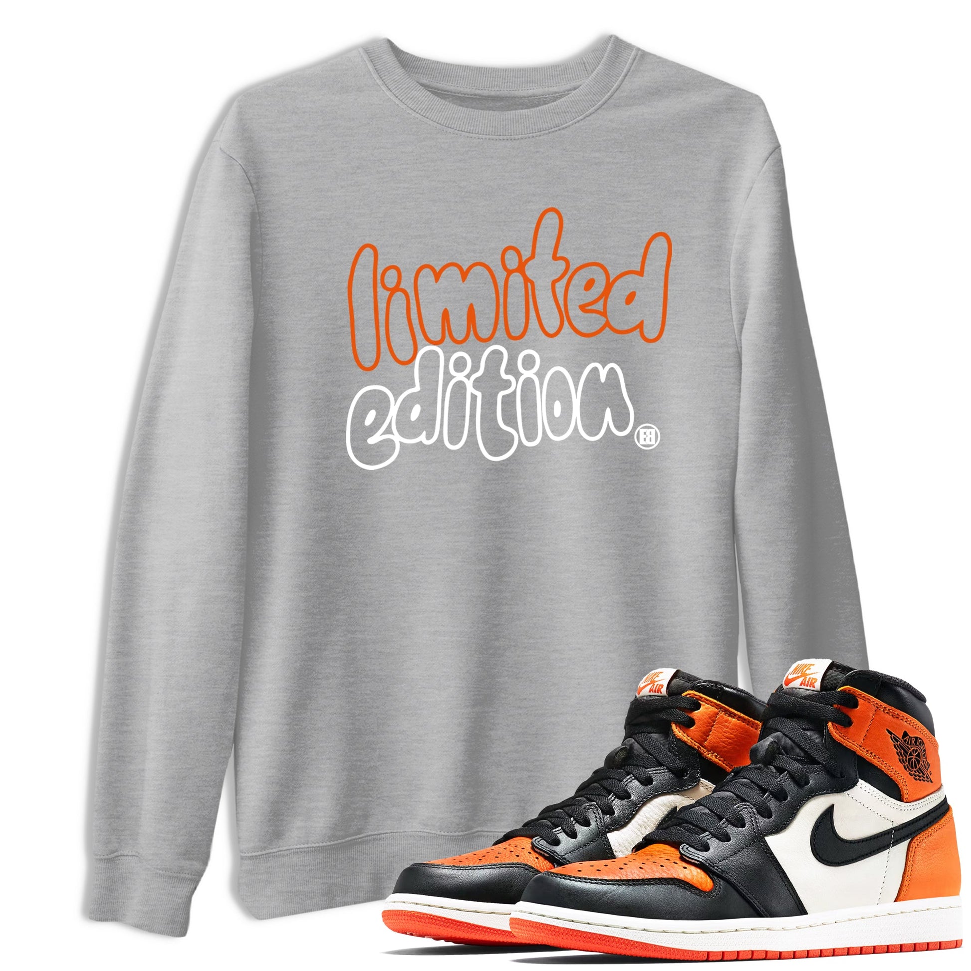 Sneaker match tees – Sneaker Tees To Match Air Jordan 1 Shattered Backboard Shoes – Limited Edition Tee Heather Grey 1