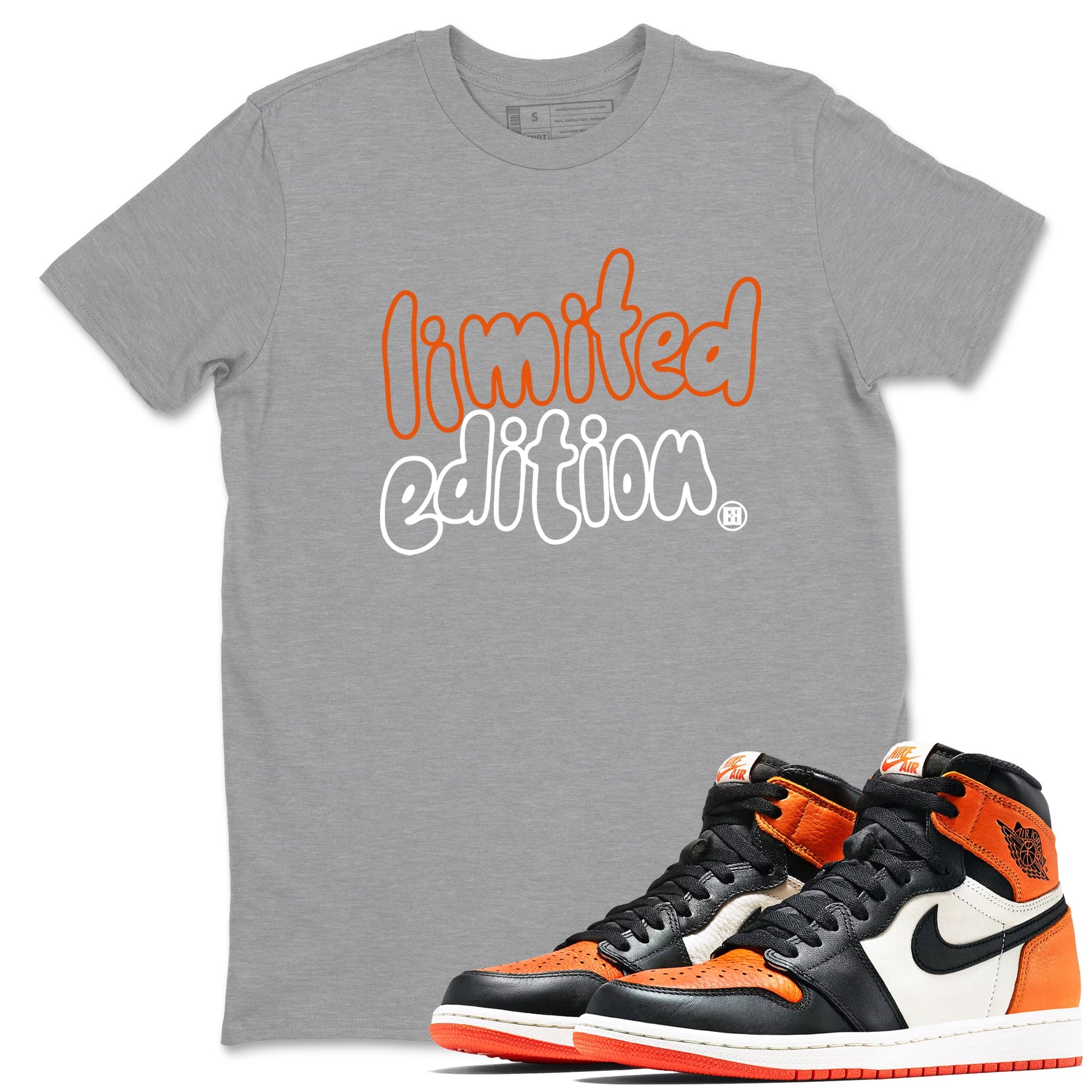 Sneaker match tees – Sneaker Tees To Match Air Jordan 1 Shattered Backboard Shoes – Limited Edition Tee Heather Grey 1