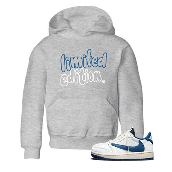 Sneaker match tees – Sneaker Tees To Match Air Jordan 1 Travis Scott Fragment Shoes – Limited Edition Kids T-Shirt Heather Grey 1