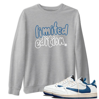 Sneaker match tees – Sneaker Tees To Match Air Jordan 1 Travis Scott Fragment Shoes – Limited Edition Tee Heather Grey 1