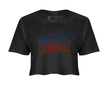 Sneaker match tees – Sneaker Tees To Match Air Jordan 11 Rare Air Shoes – Limited Edition Crop T-Shirt Black 2