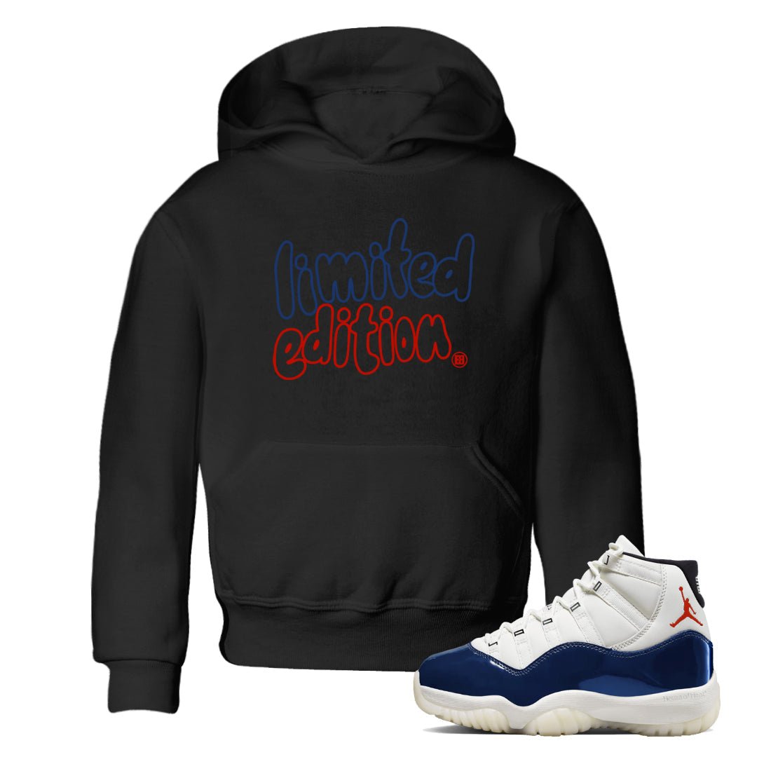 Sneaker match tees – Sneaker Tees To Match Air Jordan 11 Rare Air Shoes – Limited Edition Kids T-Shirt Black 1