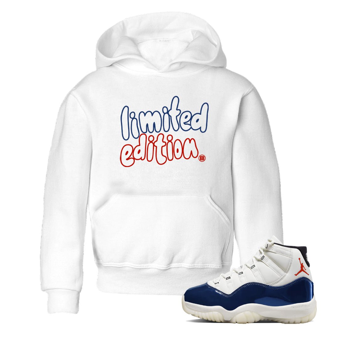 Sneaker match tees – Sneaker Tees To Match Air Jordan 11 Rare Air Shoes – Limited Edition Kids T-Shirt White 1