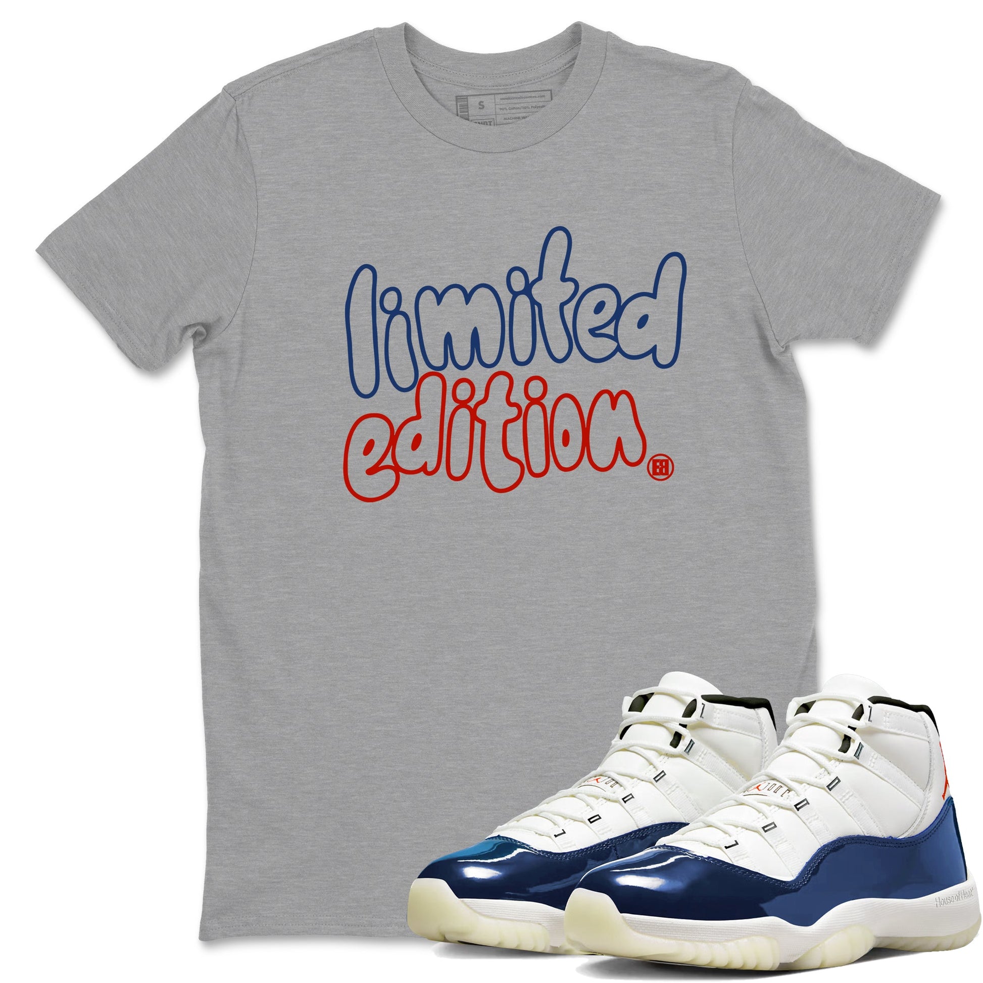 Sneaker match tees – Sneaker Tees To Match Air Jordan 11 Rare Air Shoes – Limited Edition Tee Heather Grey 1