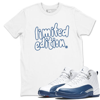 Sneaker match tees – Sneaker Tees To Match Air Jordan 12 French Blue Shoes – Limited Edition Tee White 1
