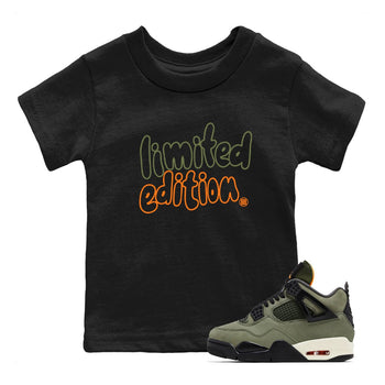 Sneaker match tees – Sneaker Tees To Match Undefeated inspired colorways Air Jordan 4 OG Olive Shoes – Limited Edition Kids T-Shirt Black 1