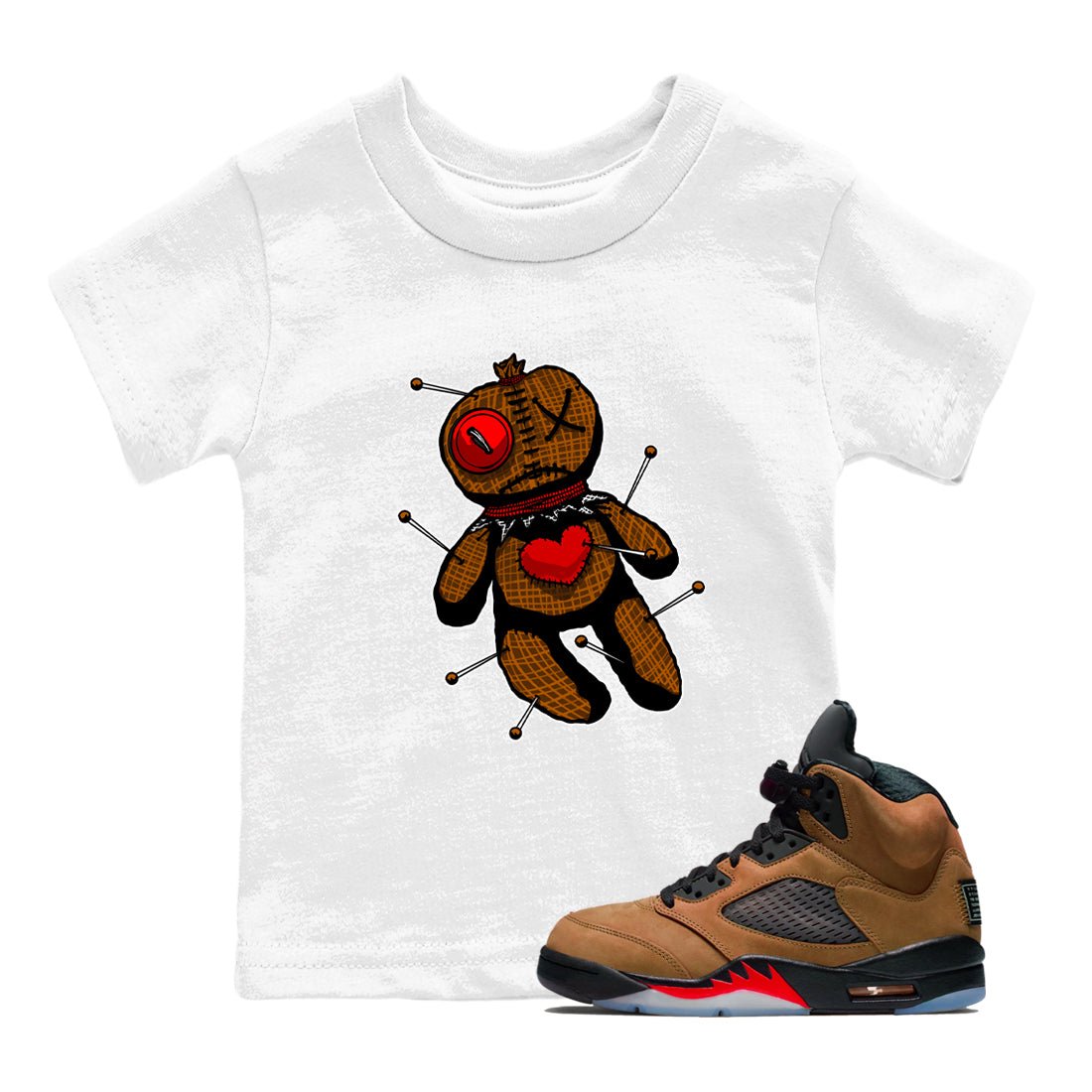 5s Archaeo Brown shirts to match jordans Linen Voodoo Doll unique Halloween sneaker tee Air Jordan 5 Archaeo Brown SNRT Sneaker Release Tees Youth Baby White 1 crew neck shirts