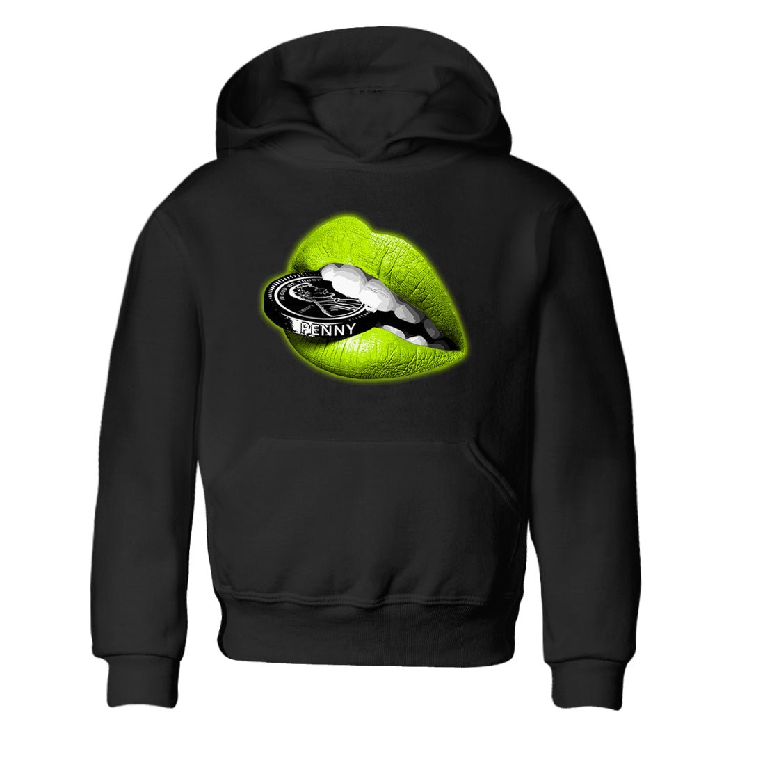Foams One Black Volt shirts to match jordans Lips Coin sneaker match tees Air Foamposite One Black and Volt match shoes to clothes SNRT Sneaker Tees Youth Baby Black 2 tee