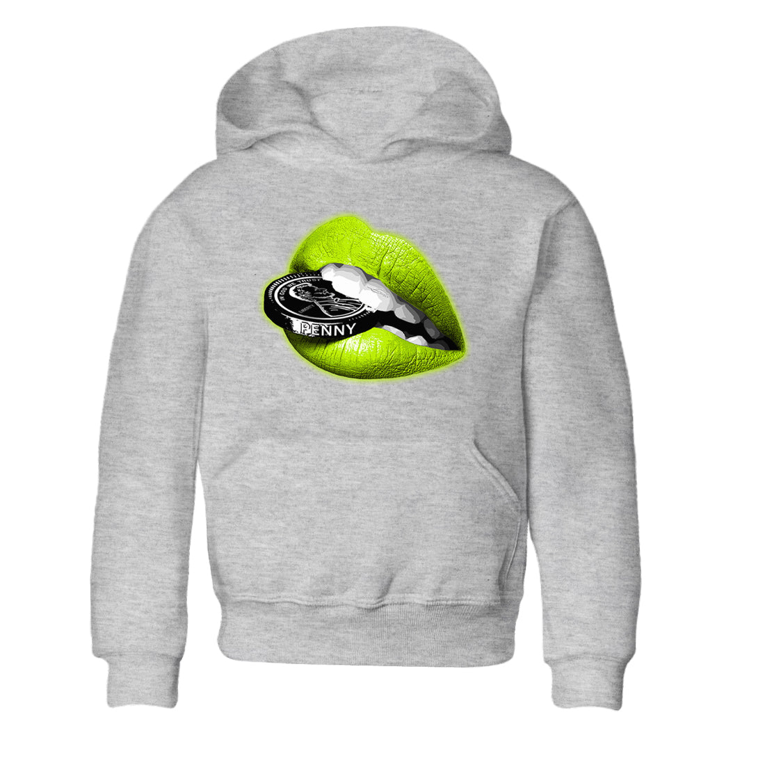 Foams One Black Volt shirts to match jordans Lips Coin sneaker match tees Air Foamposite One Black and Volt match shoes to clothes SNRT Sneaker Tees Youth Baby Heather Grey 2 tee