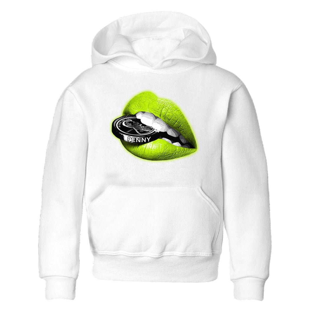 Foams One Black Volt shirts to match jordans Lips Coin sneaker match tees Air Foamposite One Black and Volt match shoes to clothes SNRT Sneaker Tees Youth Baby White 2 tee