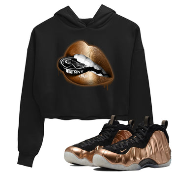 Foams One Metallic Copper shirts to match jordans Lips Coin sneaker match tees Air Foamposite One Metallic Copper match shoes to clothes SNRT Sneaker Tees unisex cotton Black 1 crop tee