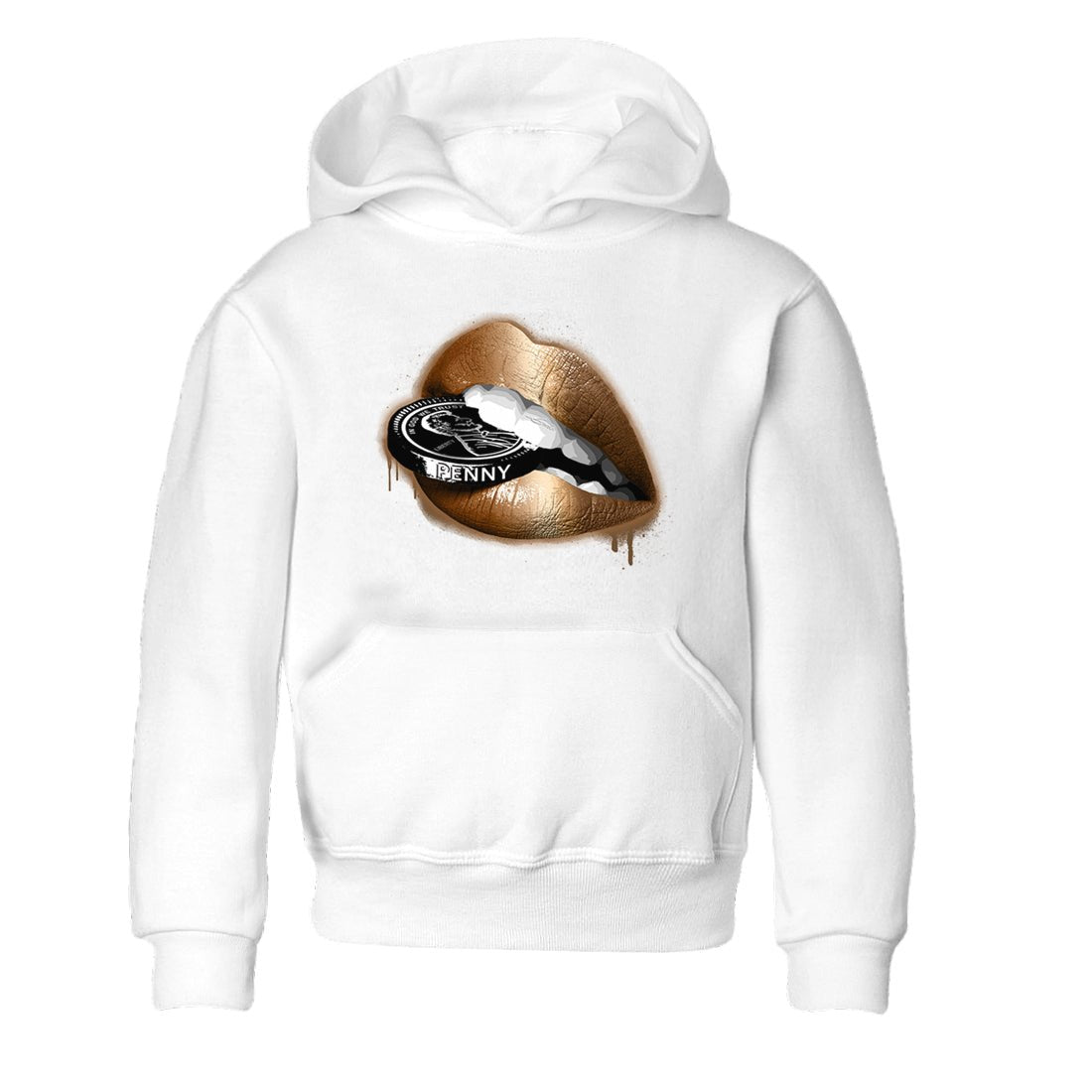 Foams One Metallic Copper shirts to match jordans Lips Coin sneaker match tees Air Foamposite One Metallic Copper match shoes to clothes SNRT Sneaker Tees Youth Baby White 2 tee