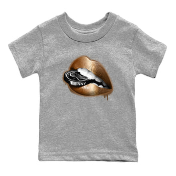 Foams One Metallic Copper shirts to match jordans Lips Coin sneaker match tees Air Foamposite One Metallic Copper match shoes to clothes SNRT Sneaker Tees Youth Baby Heather Grey 2 tee