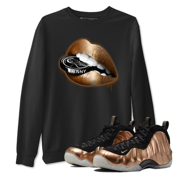 Foams One Metallic Copper shirts to match jordans Lips Coin sneaker match tees Air Foamposite One Metallic Copper match shoes to clothes SNRT Sneaker Tees unisex cotton Black 1 shirts