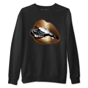 Foams One Metallic Copper shirts to match jordans Lips Coin sneaker match tees Air Foamposite One Metallic Copper match shoes to clothes SNRT Sneaker Tees unisex cotton Black 2 shirts