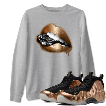 Foams One Metallic Copper shirts to match jordans Lips Coin sneaker match tees Air Foamposite One Metallic Copper match shoes to clothes SNRT Sneaker Tees unisex cotton Heather Grey 1 shirts