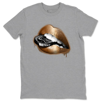 Foams One Metallic Copper shirts to match jordans Lips Coin sneaker match tees Air Foamposite One Metallic Copper match shoes to clothes SNRT Sneaker Tees unisex cotton Heather Grey 2 shirts