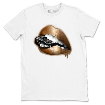 Foams One Metallic Copper shirts to match jordans Lips Coin sneaker match tees Air Foamposite One Metallic Copper match shoes to clothes SNRT Sneaker Tees unisex cotton White 2 shirts