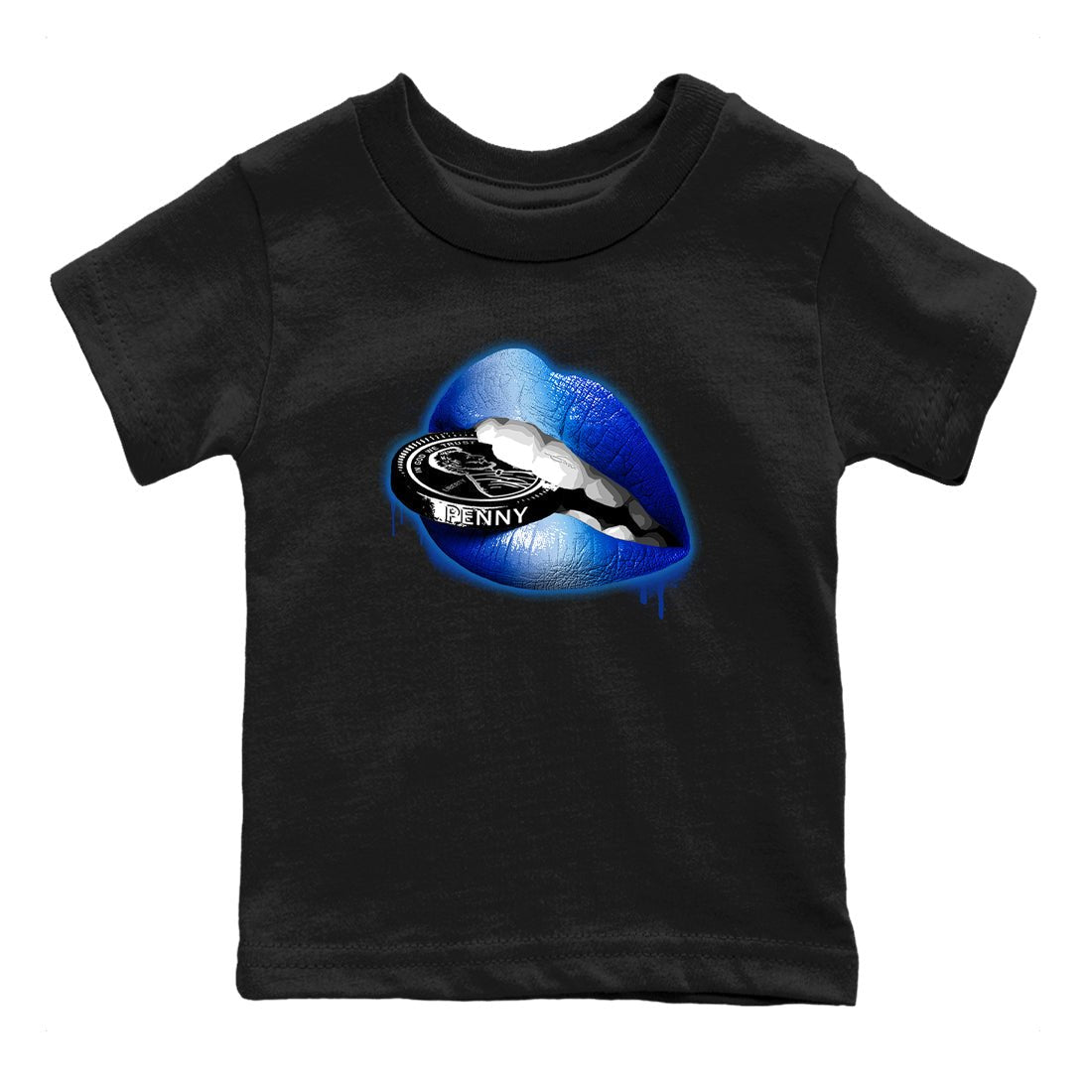 Foams One Royal shirts to match jordans Lips Coin sneaker match tees Air Foamposite One Royal match shoes to clothes SNRT Sneaker Tees Youth Baby Black 2 tee