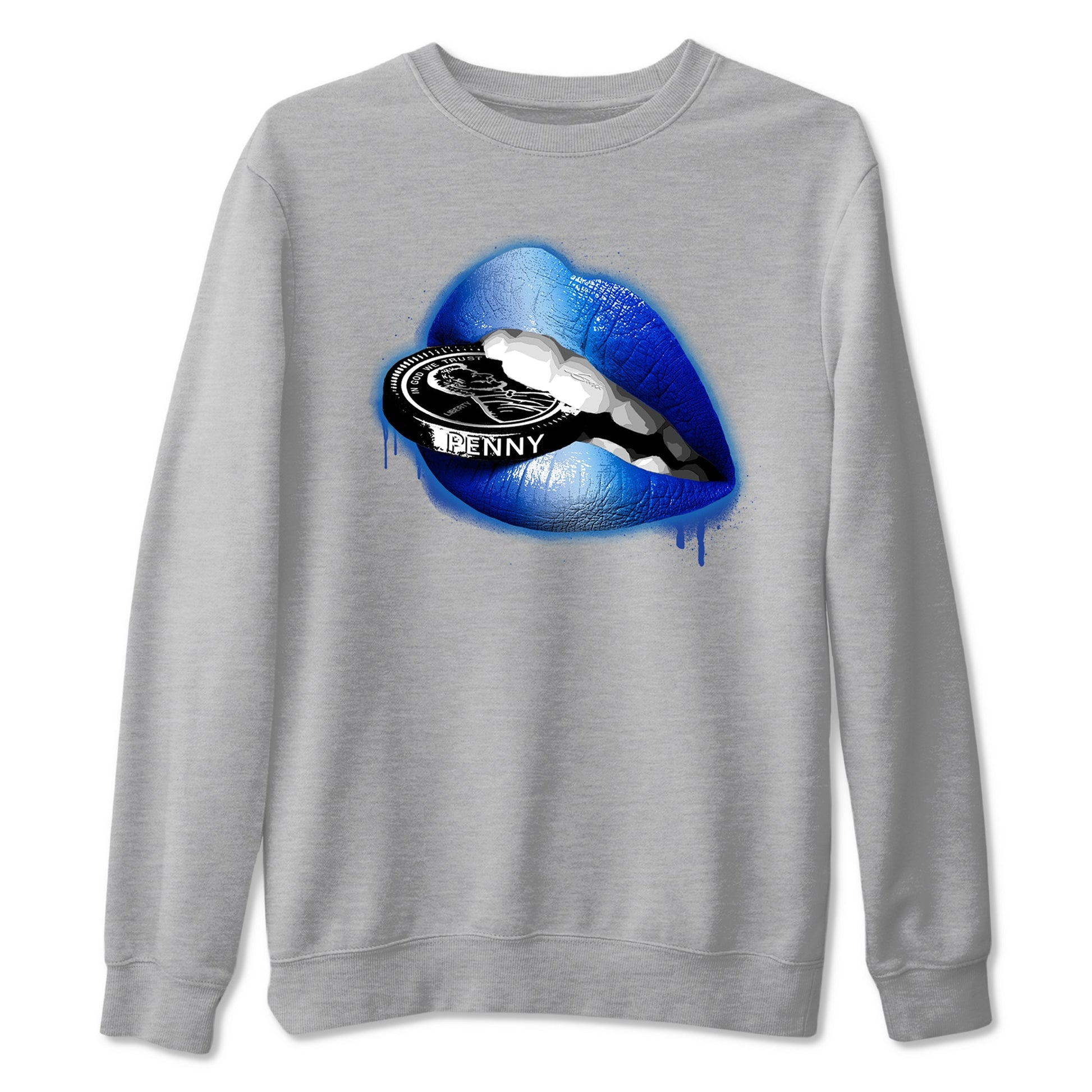 Foams One Royal shirts to match jordans Lips Coin sneaker match tees Air Foamposite One Royal match shoes to clothes SNRT Sneaker Tees unisex cotton Heather Grey 2 shirts