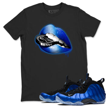 Foams One Royal shirts to match jordans Lips Coin sneaker match tees Air Foamposite One Royal match shoes to clothes SNRT Sneaker Tees unisex cotton Black 1 shirts