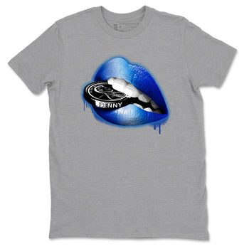Foams One Royal shirts to match jordans Lips Coin sneaker match tees Air Foamposite One Royal match shoes to clothes SNRT Sneaker Tees unisex cotton Heather Grey 2 shirts