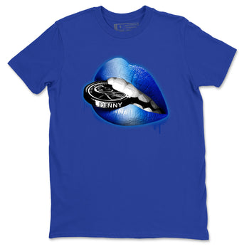 Foams One Royal shirts to match jordans Lips Coin sneaker match tees Air Foamposite One Royal match shoes to clothes SNRT Sneaker Tees unisex cotton Royal Blue 2 shirts