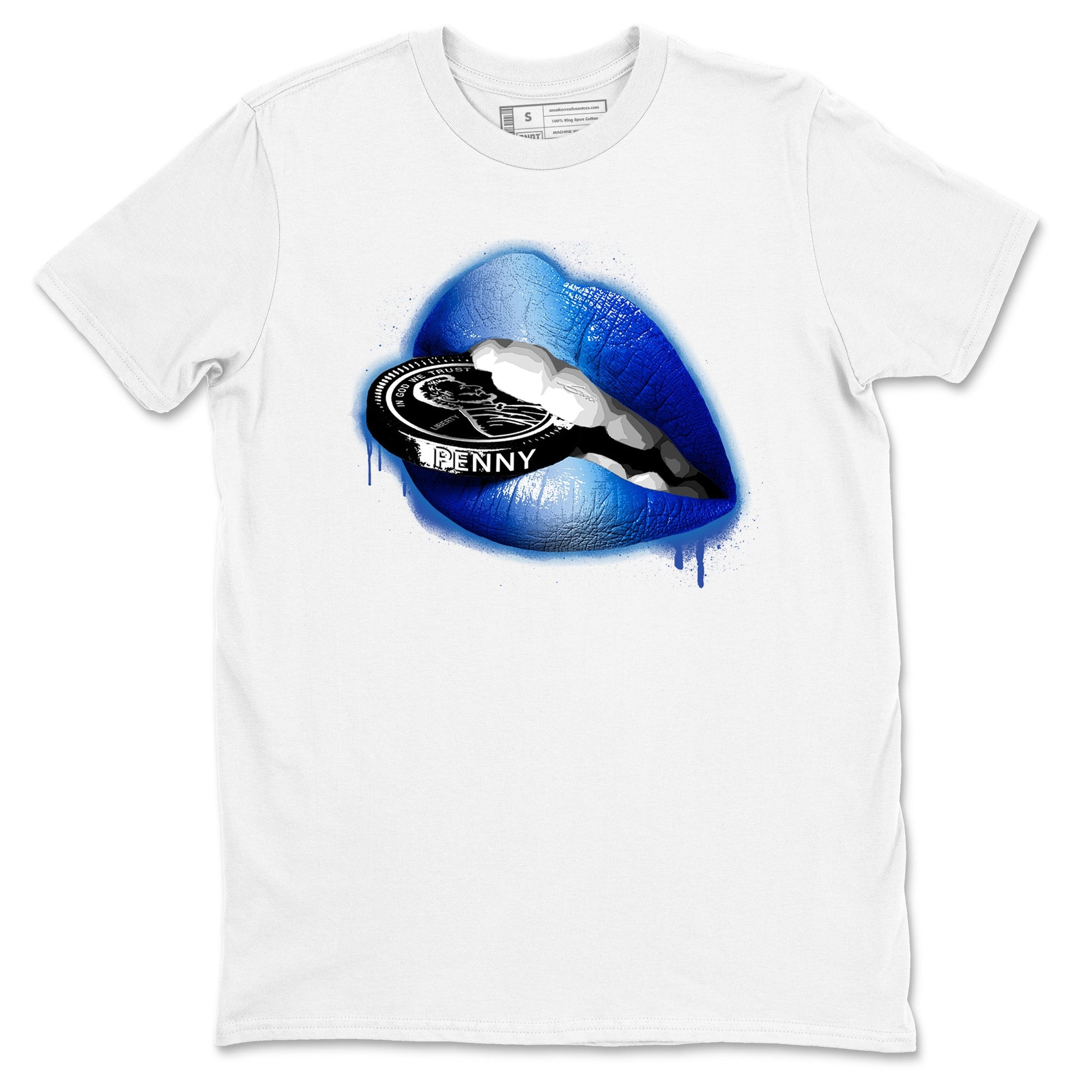 Foams One Royal shirts to match jordans Lips Coin sneaker match tees Air Foamposite One Royal match shoes to clothes SNRT Sneaker Tees unisex cotton White 2 shirts