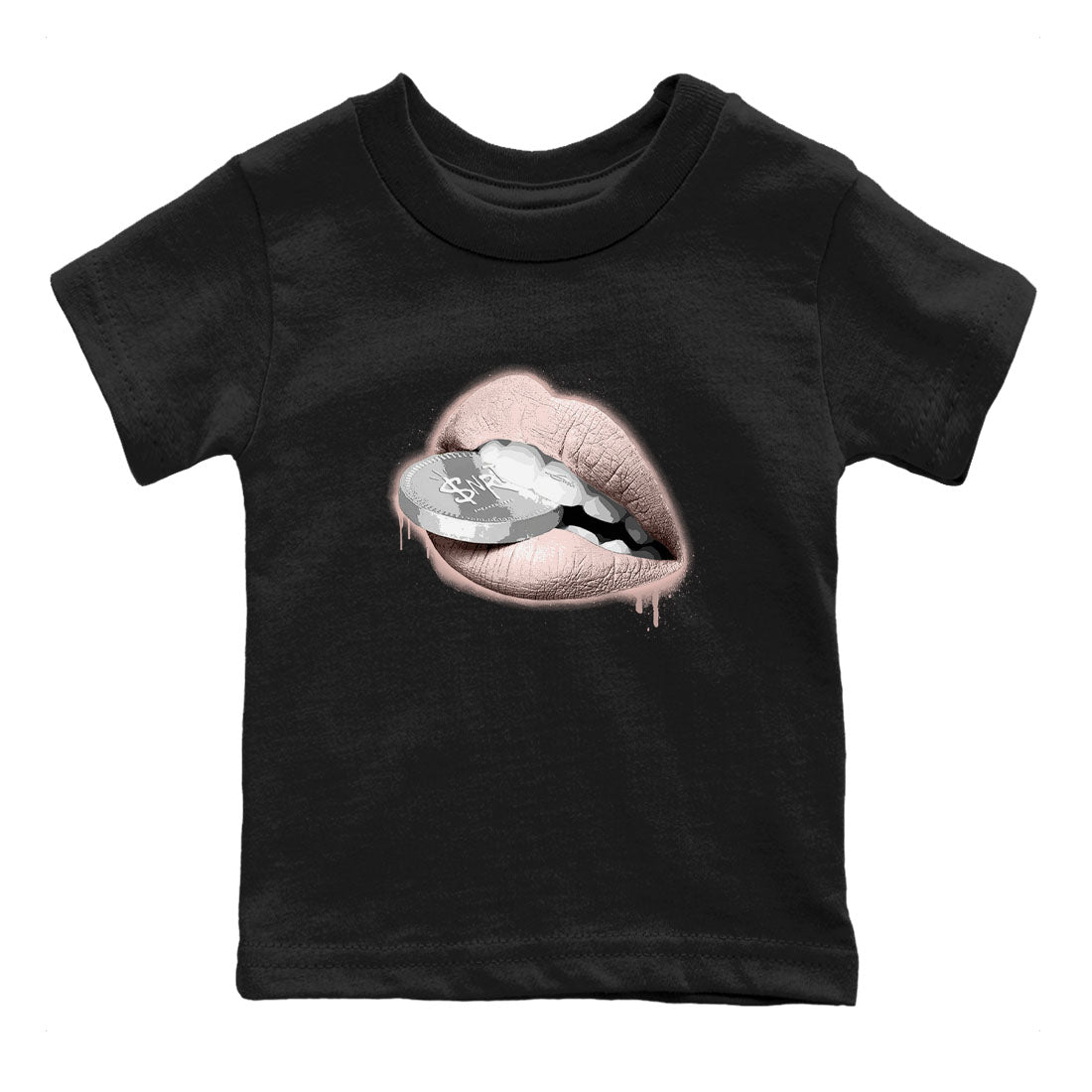11s Legend Pink shirts to match jordans Lips Coin sneaker match tees Air Jordan 11 Legend Pink SNRT Sneaker Tees streetwear brand Baby and Youth Black 2 cotton tee