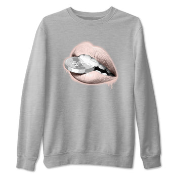 11s Legend Pink shirts to match jordans Lips Coin sneaker match tees Air Jordan 11 Legend Pink SNRT Sneaker Tees streetwear brand Heather Grey 2 unisex cotton tee