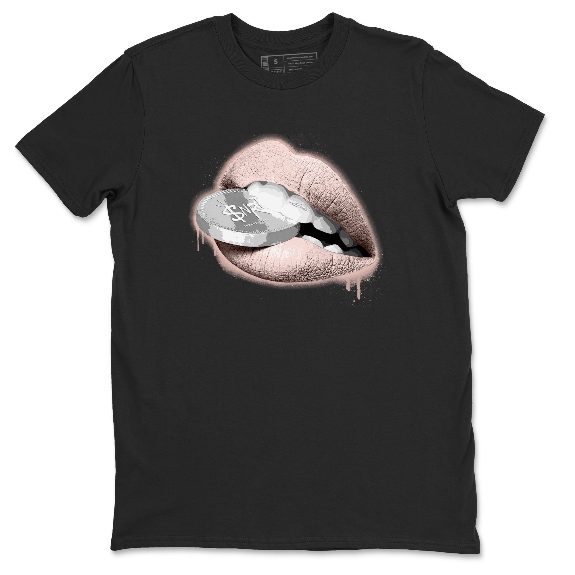 11s Legend Pink shirts to match jordans Lips Coin sneaker match tees Air Jordan 11 Legend Pink SNRT Sneaker Tees streetwear brand Black 2 unisex cotton tee