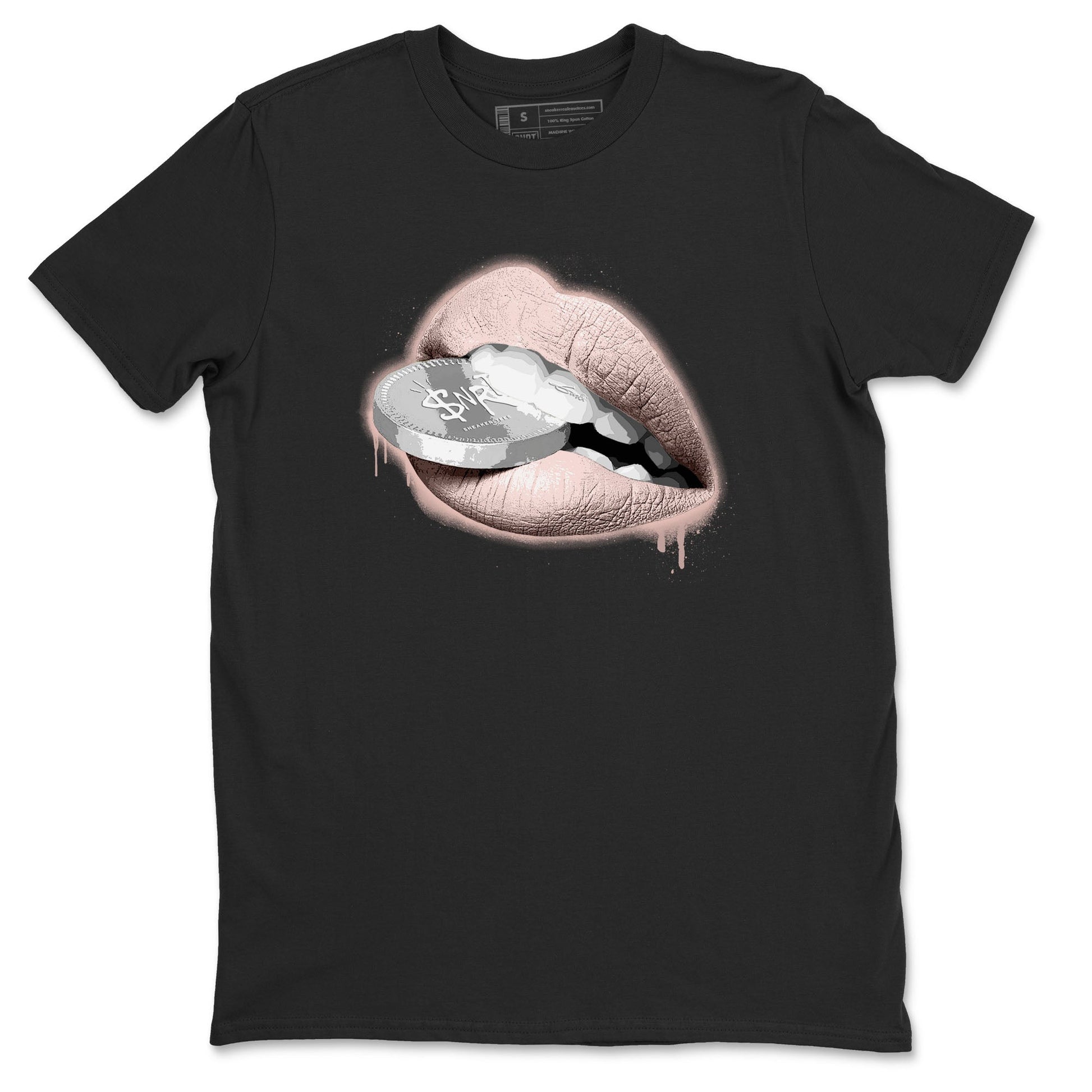 11s Legend Pink shirts to match jordans Lips Coin sneaker match tees Air Jordan 11 Legend Pink SNRT Sneaker Tees streetwear brand Black 2 unisex cotton tee
