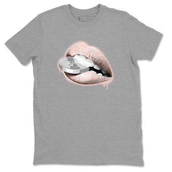 11s Legend Pink shirts to match jordans Lips Coin sneaker match tees Air Jordan 11 Legend Pink SNRT Sneaker Tees streetwear brand Heather Grey 2 unisex cotton tee