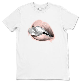11s Legend Pink shirts to match jordans Lips Coin sneaker match tees Air Jordan 11 Legend Pink SNRT Sneaker Tees streetwear brand White 2 unisex cotton tee