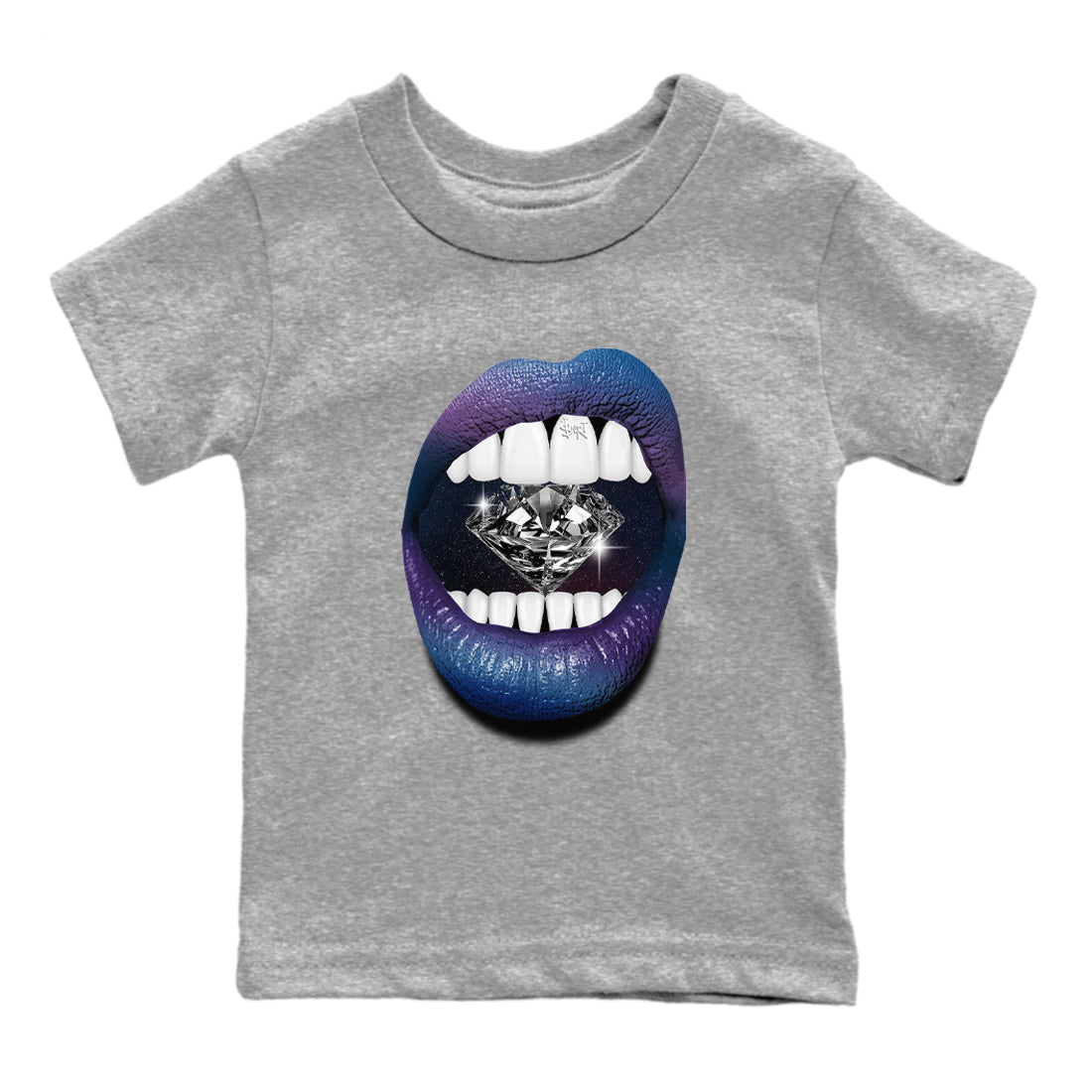 Air Foamposite One Galaxy Shirts To Match Jordans Lips Diamond Sneaker Shirts Air Foamposite 1 Galaxy SNRT Sneaker Release Tees Baby Youth Toddler Heather Grey 2 crew neck shirts