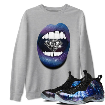 Air Foamposite One Galaxy Shirts To Match Jordans Lips Diamond Sneaker Shirts Air Foamposite 1 Galaxy SNRT Sneaker Release Tees Unisex Cotton Crew Neck Heather Grey 1 crew neck shirts