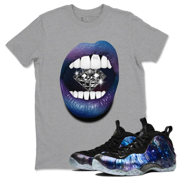 Air Foamposite One Galaxy Shirts To Match Jordans Lips Diamond Sneaker Shirts Air Foamposite 1 Galaxy SNRT Sneaker Release Tees Unisex Cotton Crew Neck Heather Grey 1 crew neck shirts