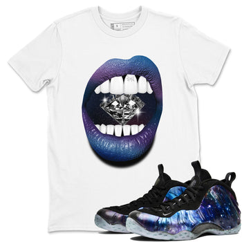 Air Foamposite One Galaxy Shirts To Match Jordans Lips Diamond Sneaker Shirts Air Foamposite 1 Galaxy SNRT Sneaker Release Tees Unisex Cotton Crew Neck White 1 crew neck shirts