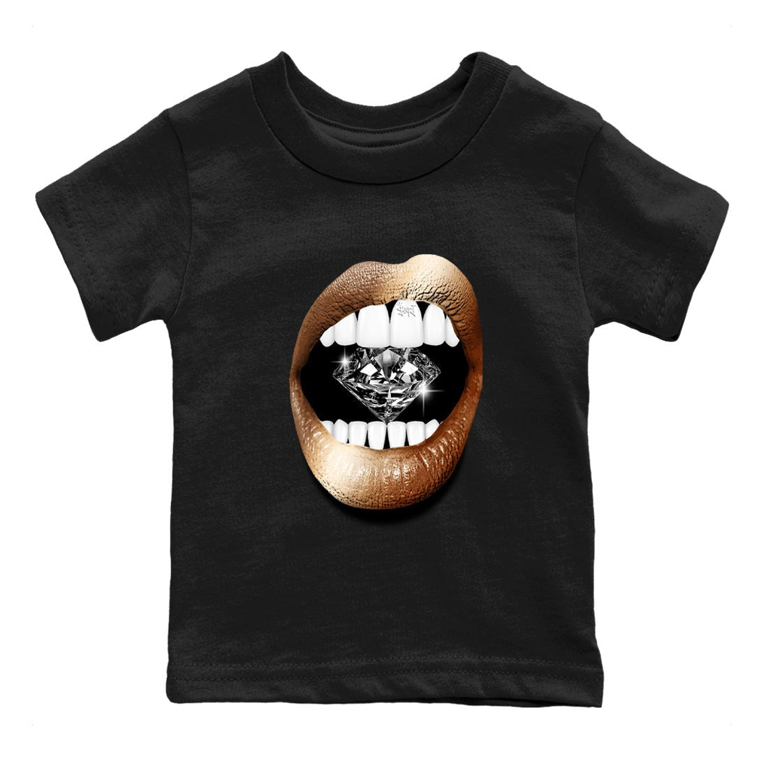 Foams One Metallic Copper shirts to match jordans Lips Diamond sneaker match tees Air Foamposite One Metallic Copper match shoes to clothes SNRT Sneaker Tees Youth Baby Black 2 tee